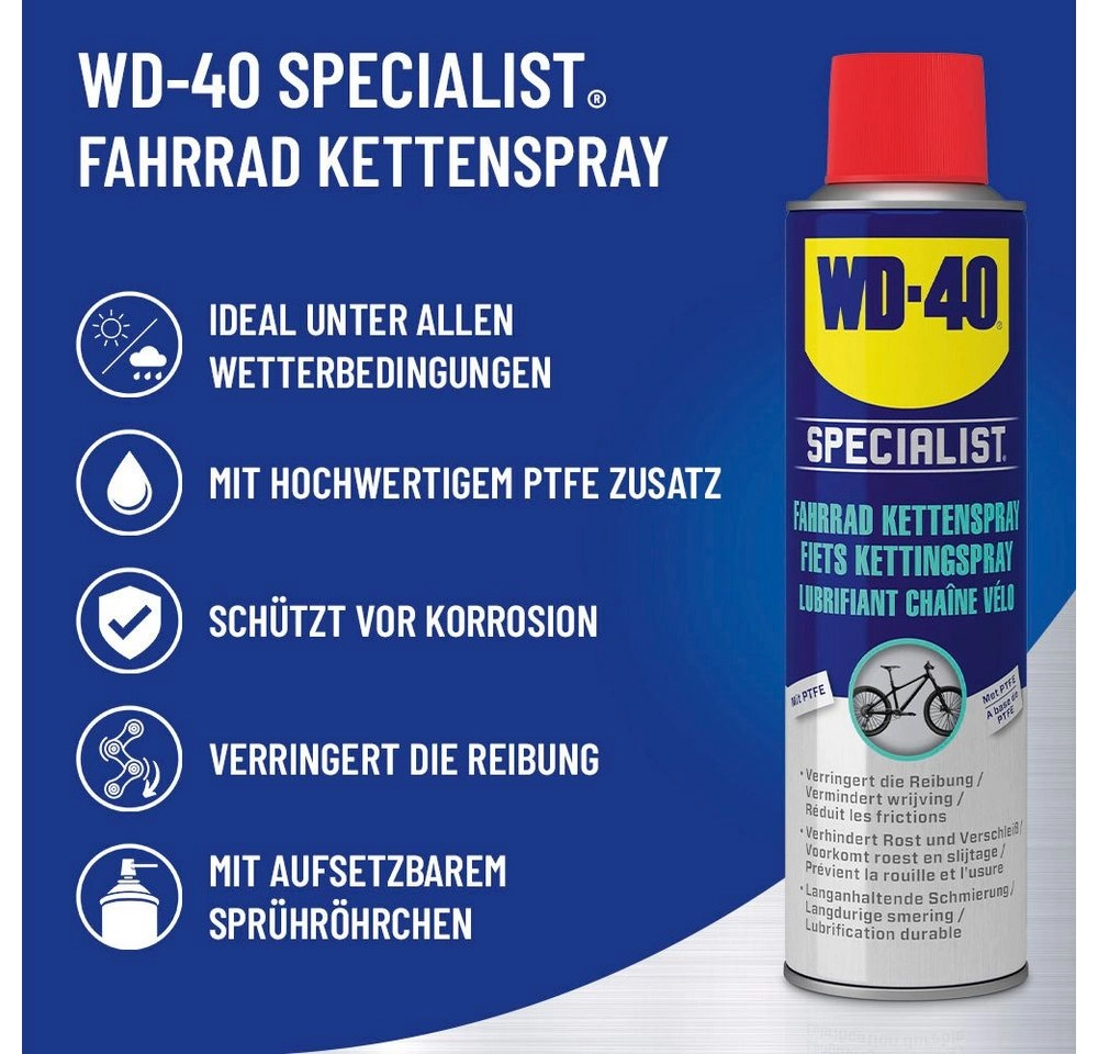 WD-40 »Specialist Fahrrad Pflegeset« Zweiradreiniger (Set, 3-tlg., für die komplette Pflege von Fahrrädern)