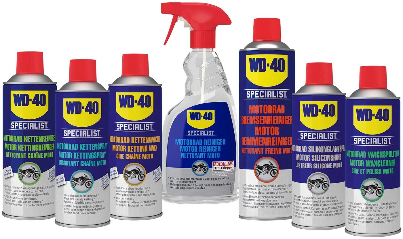 WD-40 »Specialist Motorrad Pflegeset« Zweiradreiniger (3-tlg., für die komplette Pflege von Fahrrädern)