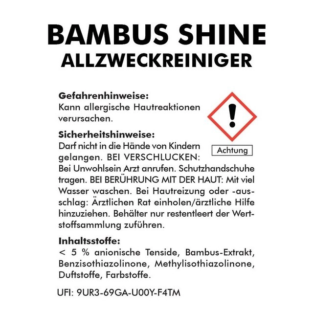 ABACUS »Bambus Shine« Flüssigreiniger (Set, 6-tlg., (1x 750 ml Bambus Shine Allzweckreiniger, 1x 3er Set Bambus Shine Glas- & Geschirrtuch, 1x 2er Set Bambus Shine Vorreinigungstuch), vielseitig einsetzbar)