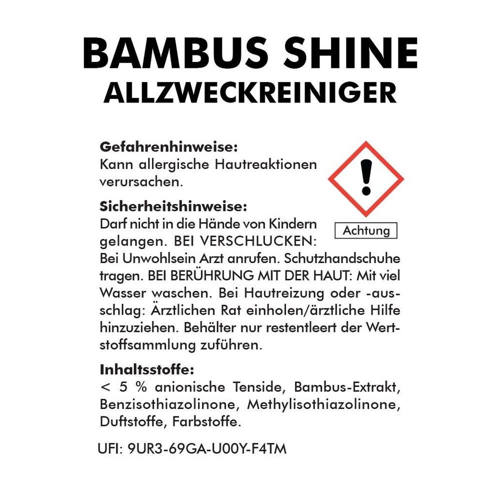 ABACUS »Bambus Shine« Flüssigreiniger (Set, 6-tlg., (1x 750 ml Bambus Shine Allzweckreiniger, 1x 3er Set Bambus Shine Glas- & Geschirrtuch, 1x 2er Set Bambus Shine Vorreinigungstuch), vielseitig einsetzbar)