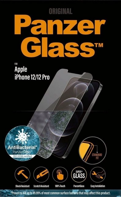 PanzerGlass »iPhone 12/ 12 Pro, Antibakteriel, Standard fit« für Apple iPhone 12, Apple iPhone 12 Pro, Displayschutzglas, 1 Stück