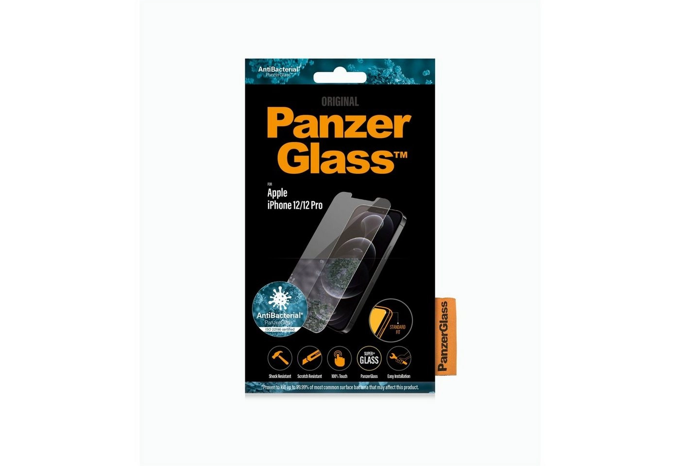 PanzerGlass »iPhone 12/ 12 Pro, Antibakteriel, Standard fit« für Apple iPhone 12, Apple iPhone 12 Pro, Displayschutzglas, 1 Stück