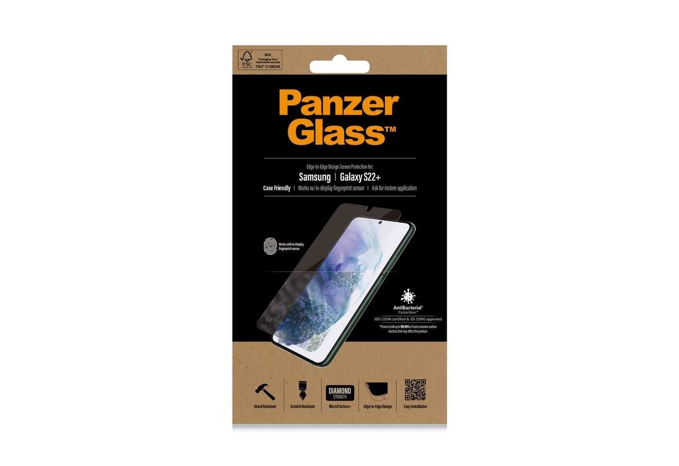 PanzerGlass für GALAXY S22 +, Displayschutzglas