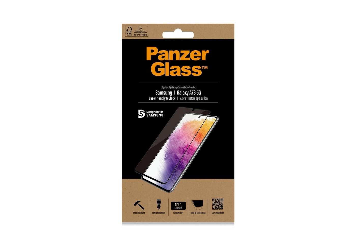 PanzerGlass »Displayschutzglass E2E - Samsung Galaxy A73 5G«, Displayschutzglas