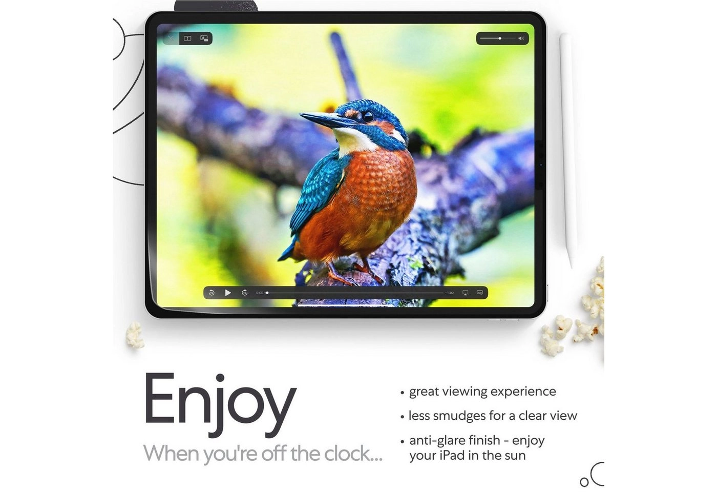 Paperlike »Displayschutzfolie für iPad 10,2"« für iPad 10,2'', Displayschutzfolie