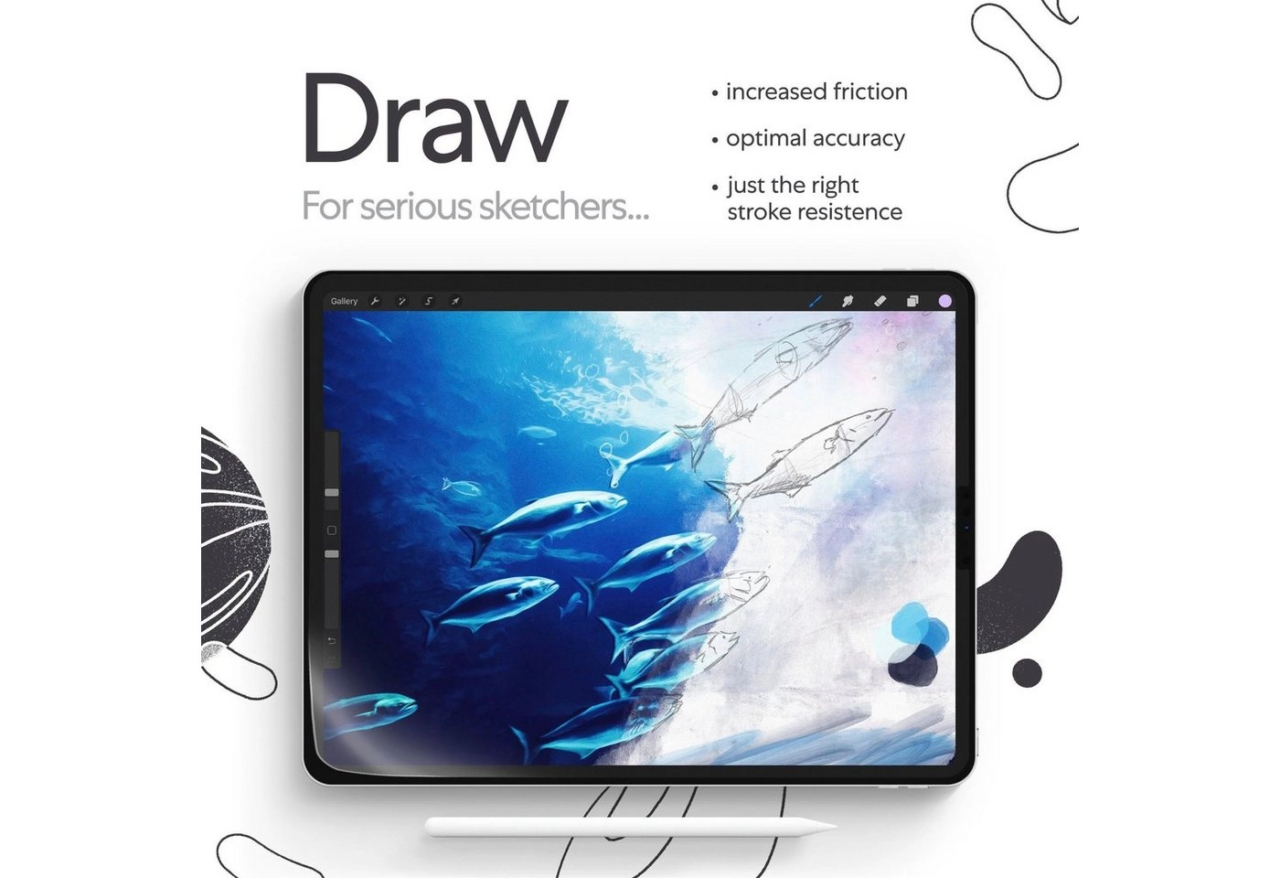 Paperlike »Displayschutzfolie für iPad 10,2"« für iPad 10,2'', Displayschutzfolie