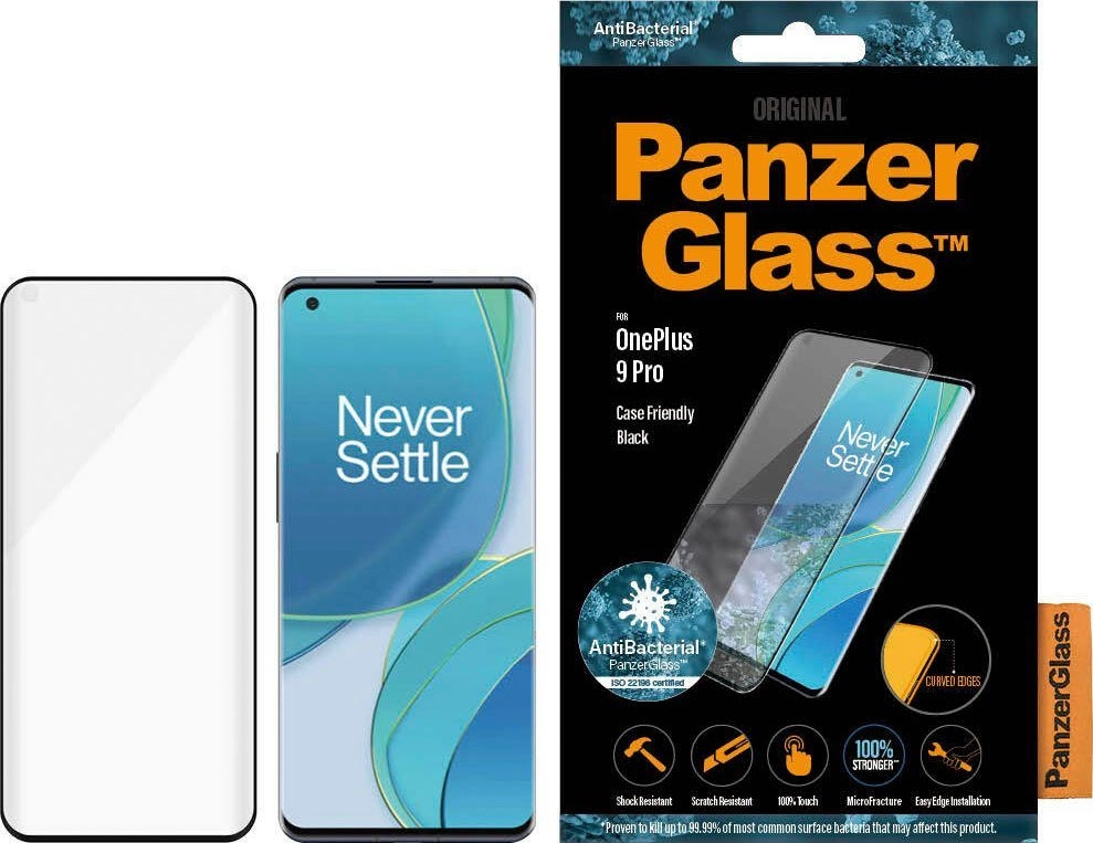 PanzerGlass »E2E OnePlus 9 Pro Case Friendly, Antibakt«, Displayschutzglas, 1 Stück