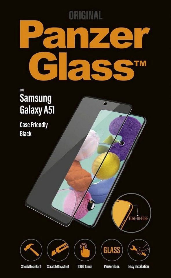 PanzerGlass »Schutzglas Case Friendly für Samsung Galaxy A51« für Samsung Galaxy A51, Displayschutzglas