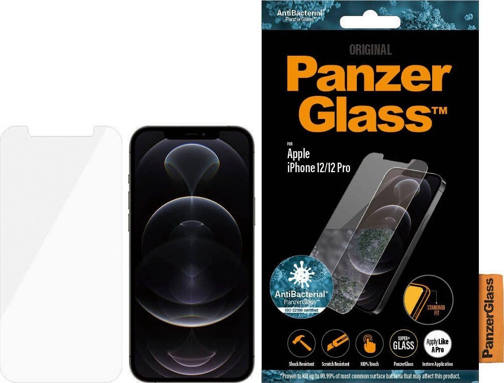 PanzerGlass »Apple iPhone 12/12 Pro Antibakt«, Displayschutzglas, 1 Stück