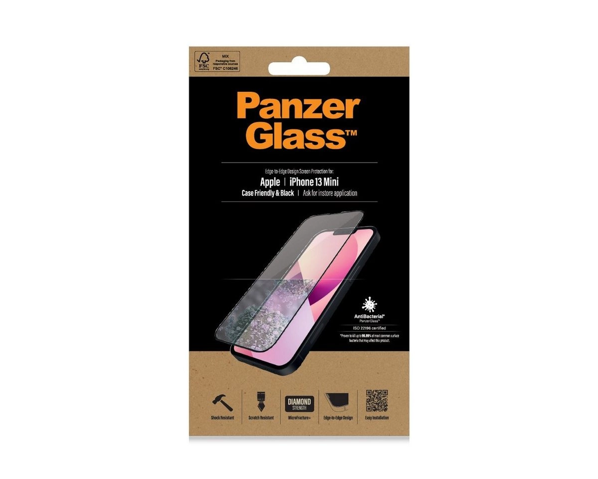 PanzerGlass »PanzerGlass E2E CF für iPhone 13 mini«, Displayschutzfolie