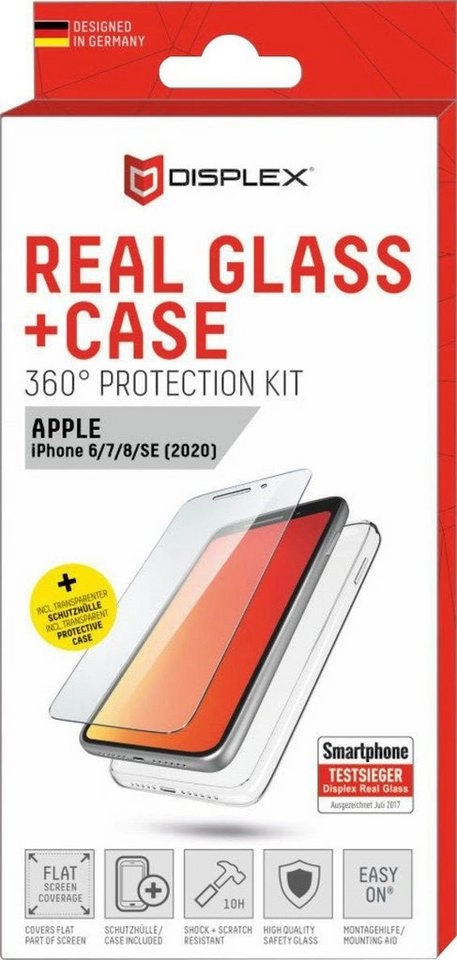 Displex »DISPLEX Real Glass Panzerglas für Apple iPhone 7/8/SE(2020) (4,7), 10H Tempered Glass, mit Montagesticker, 2D« für Apple iPhone 6, Apple iPhone 7, Apple iPhone 8, Apple iPhone SE 2020, Displayschutzglas