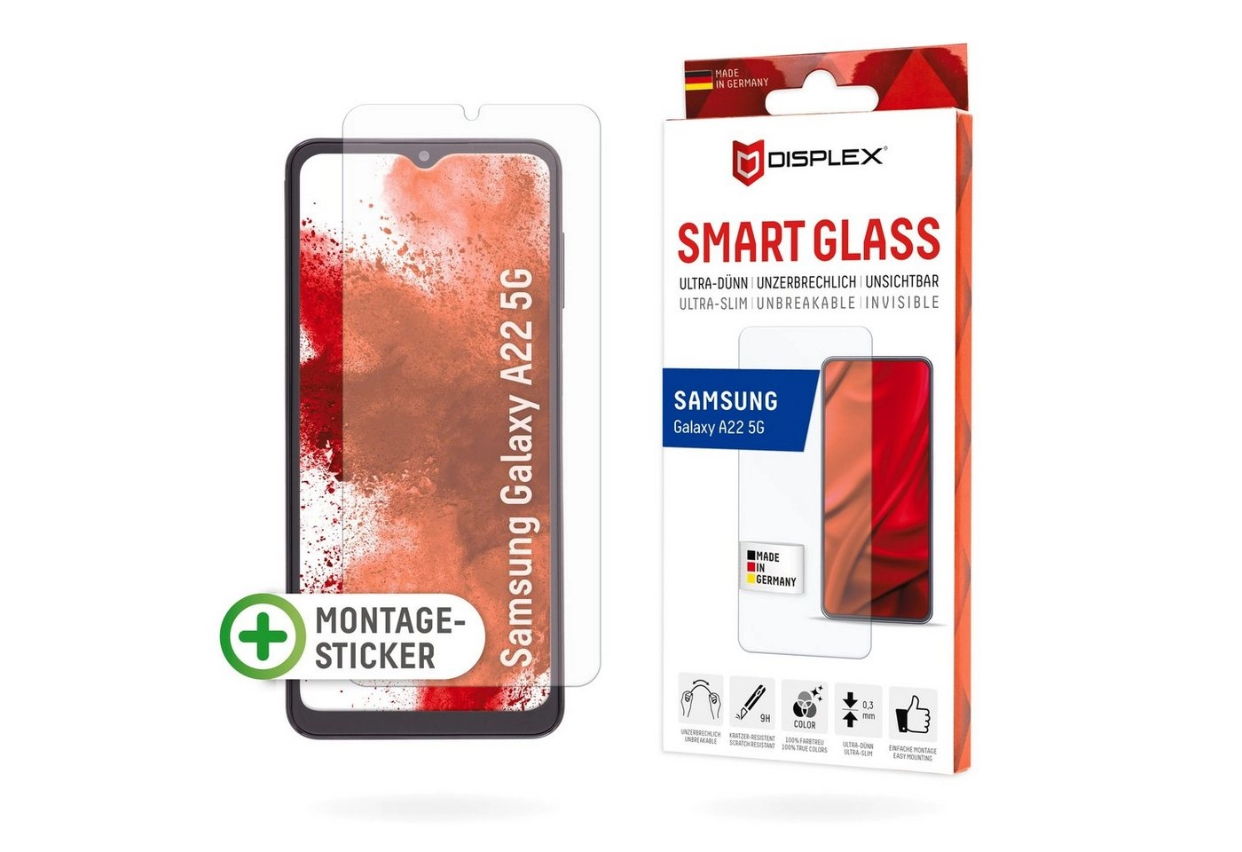 Displex »Smart Glass - Samsung Galaxy A22 5G«, Displayschutzglas