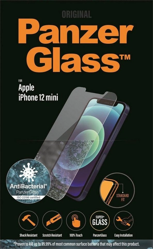 PanzerGlass »iPhone 12 Mini Antibakteriel Standard Fit« für Apple iPhone 12 Mini, Displayschutzglas