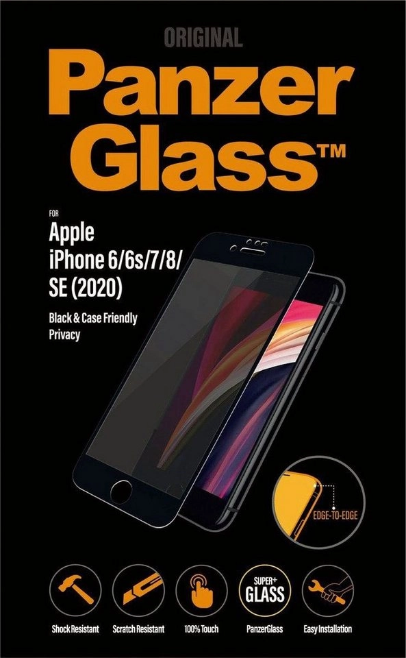 PanzerGlass »Privacy Case Friendly iPhone 6/7/8/SE (2020)« für Apple iPhone 6/6s/7/8/SE (2020), Displayschutzglas