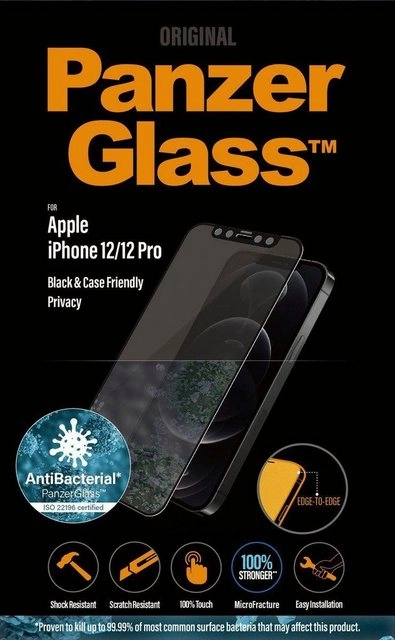 PanzerGlass »E2E iPhone 12/12 Pro CaseFriendly Privacy Antibakt« für Apple iPhone 12/12 Pro, Displayschutzglas