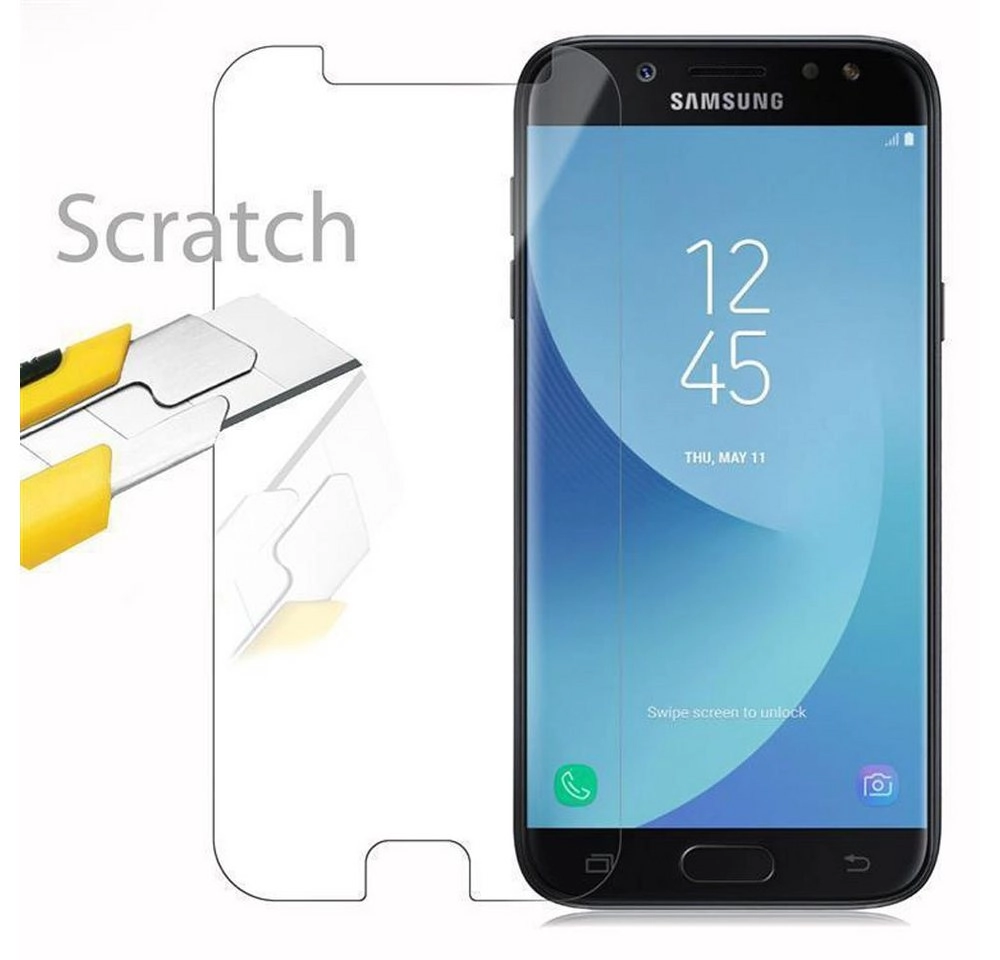 Cadorabo Panzer Folie für Samsung Galaxy J5 2017 Schutzfolie in KRISTALL KLAR Gehärtetes (Tempered) Display-Schutzglas in 9H Härte mit 3D Touch Kompatibilität