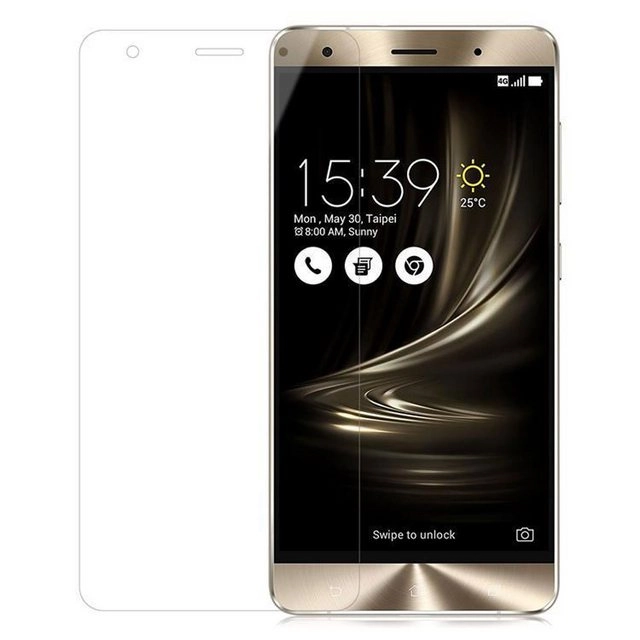 Cadorabo Panzer Folie für Asus ZenFone 3 DELUXE Schutzfolie in KRISTALL KLAR Gehärtetes (Tempered) Display-Schutzglas in 9H Härte mit 3D Touch Kompatibilität