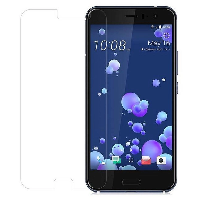 Cadorabo Panzer Folie für HTC OCEAN / U11 Schutzfolie in KRISTALL KLAR Gehärtetes (Tempered) Display-Schutzglas in 9H Härte mit 3D Touch Kompatibilität