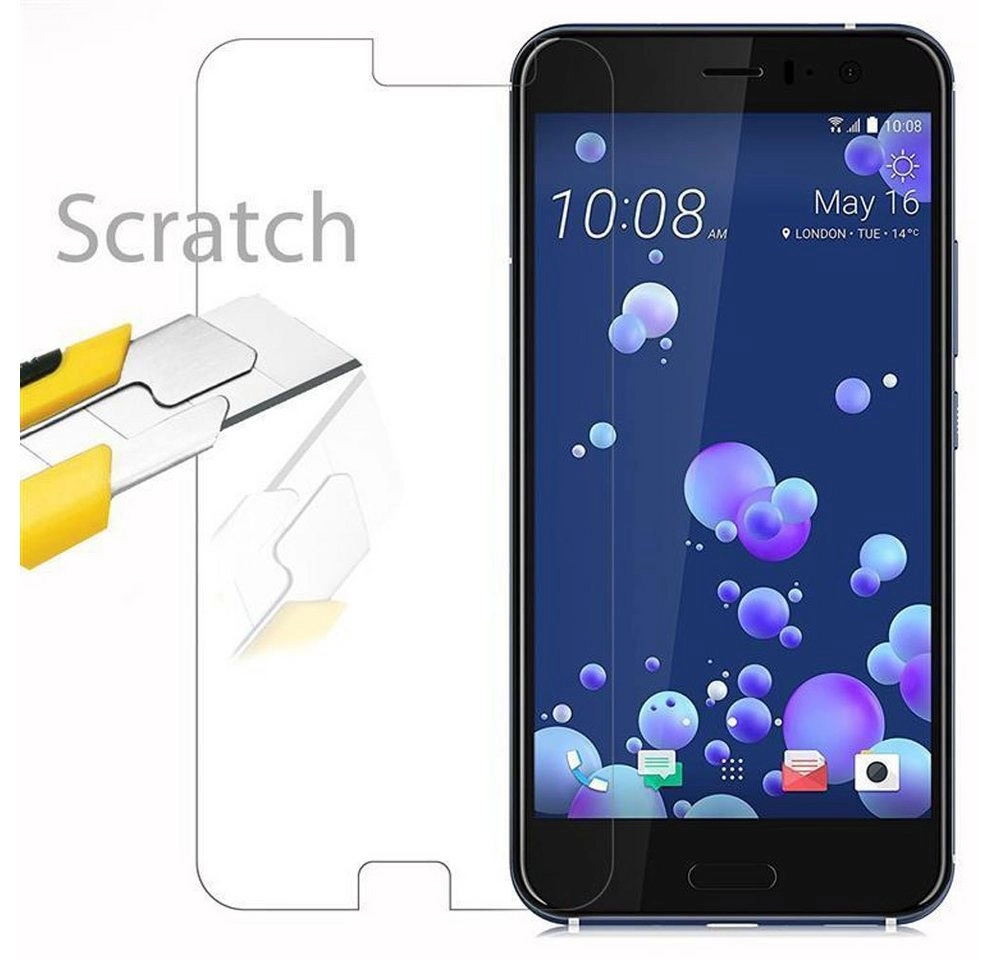 Cadorabo Panzer Folie für HTC OCEAN / U11 Schutzfolie in KRISTALL KLAR Gehärtetes (Tempered) Display-Schutzglas in 9H Härte mit 3D Touch Kompatibilität