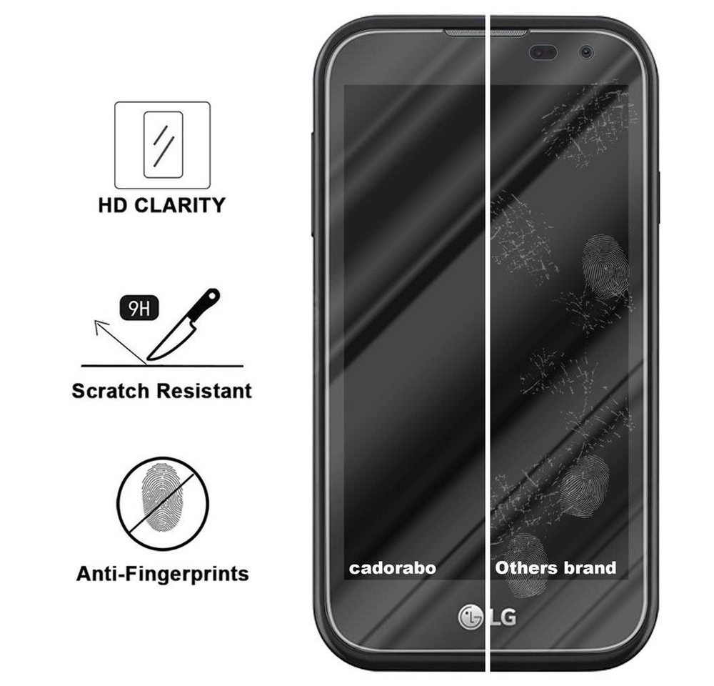 Cadorabo Panzer Folie für LG K3 2017 Schutzfolie in KRISTALL KLAR Gehärtetes (Tempered) Display-Schutzglas in 9H Härte mit 3D Touch Kompatibilität