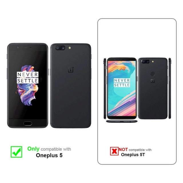 Cadorabo Panzer Folie für OnePlus 5 Schutzfolie in KRISTALL KLAR Gehärtetes (Tempered) Display-Schutzglas in 9H Härte mit 3D Touch Kompatibilität