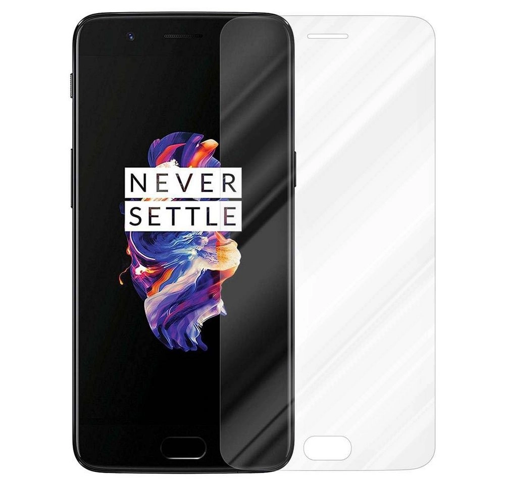 Cadorabo Panzer Folie für OnePlus 5 Schutzfolie in KRISTALL KLAR Gehärtetes (Tempered) Display-Schutzglas in 9H Härte mit 3D Touch Kompatibilität