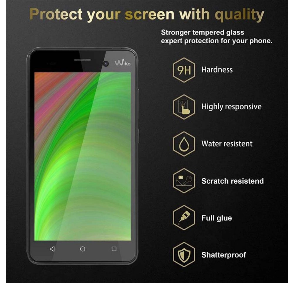 Cadorabo Panzer Folie für WIKO LENNY 3 Schutzfolie in KRISTALL KLAR Gehärtetes (Tempered) Display-Schutzglas in 9H Härte mit 3D Touch Kompatibilität