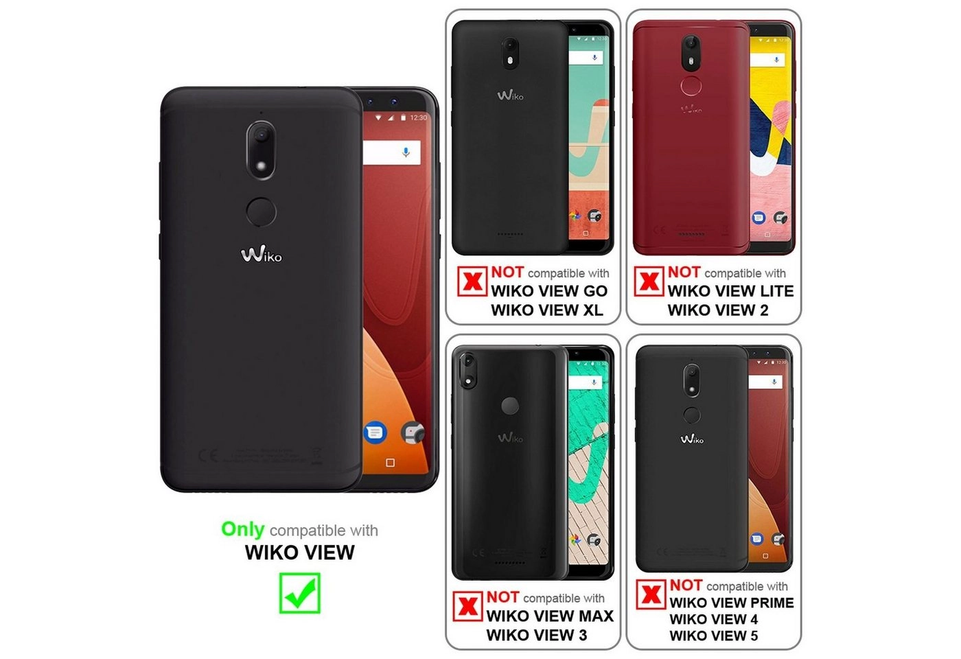 Cadorabo Panzer Folie für WIKO VIEW Schutzfolie in KRISTALL KLAR Gehärtetes (Tempered) Display-Schutzglas in 9H Härte mit 3D Touch Kompatibilität