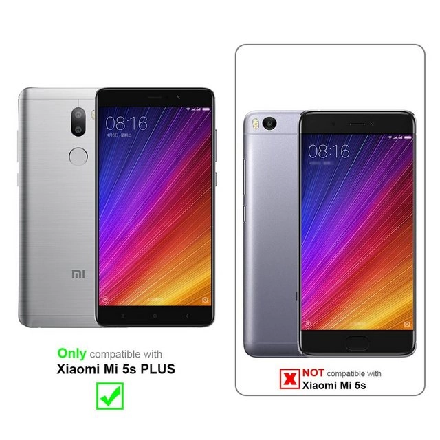 Cadorabo Panzer Folie für Xiaomi Mi 5S PLUS Schutzfolie in KRISTALL KLAR Gehärtetes (Tempered) Display-Schutzglas in 9H Härte mit 3D Touch Kompatibilität
