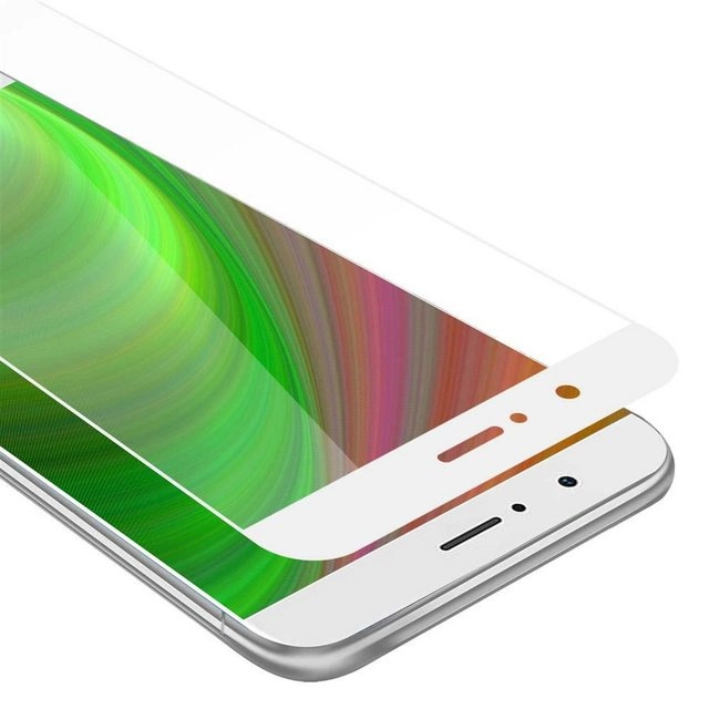 Cadorabo Vollbild Panzer Folie für Honor V9 Schutzfolie in TRANSPARENT mit WEISS Gehärtetes (Tempered) Display-Schutzglas in 9H Härte mit 3D Touch Kompatibilität