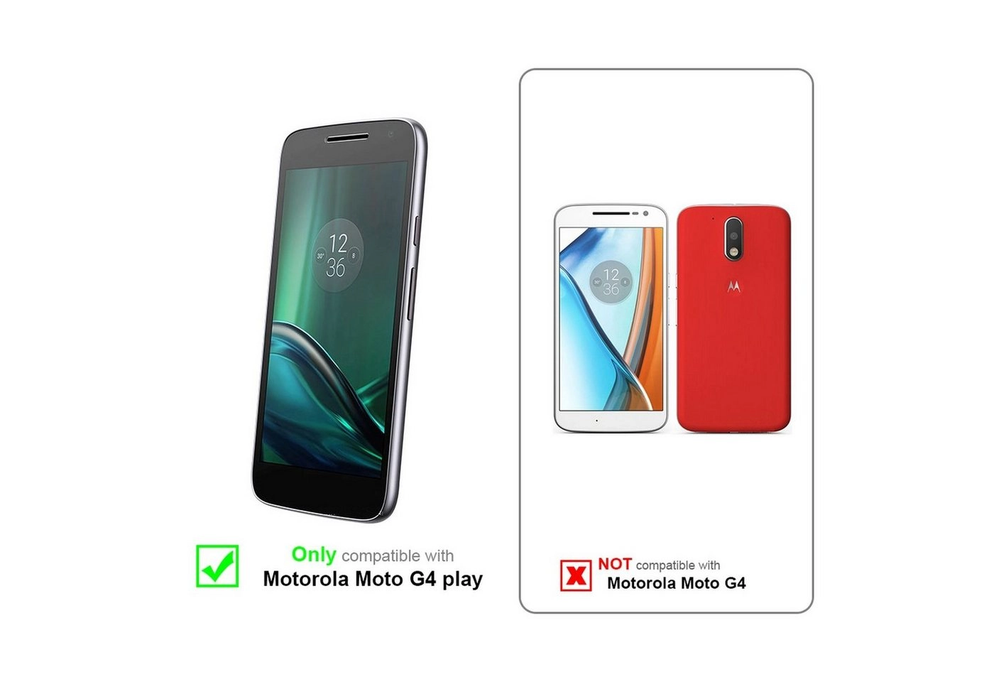 Cadorabo Vollbild Panzer Folie für Motorola MOTO G4 PLAY Schutzfolie in TRANSPARENT mit WEISS Gehärtetes (Tempered) Display-Schutzglas in 9H Härte mit 3D Touch Kompatibilität