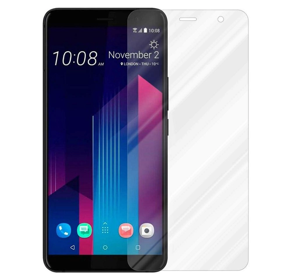 Cadorabo Panzer Folie für HTC U11 PLUS Schutzfolie in KRISTALL KLAR Gehärtetes (Tempered) Display-Schutzglas in 9H Härte mit 3D Touch Kompatibilität