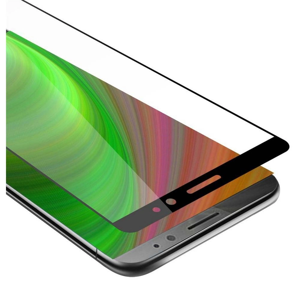 Cadorabo Vollbild Panzer Folie für Huawei MATE 8 Schutzfolie in TRANSPARENT mit SCHWARZ Gehärtetes (Tempered) Display-Schutzglas in 9H Härte mit 3D Touch Kompatibilität