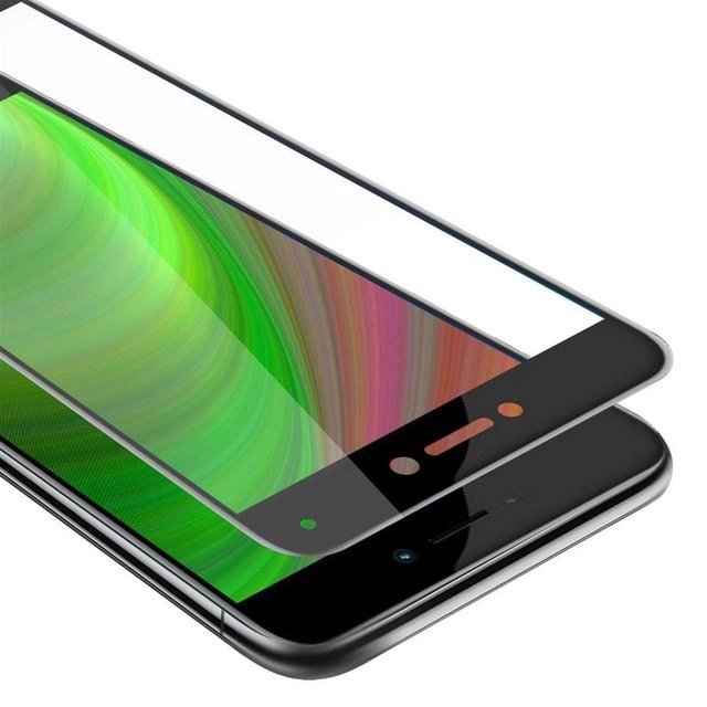 Cadorabo Vollbild Panzer Folie für Huawei NOVA LITE Schutzfolie in TRANSPARENT mit SCHWARZ Gehärtetes (Tempered) Display-Schutzglas in 9H Härte mit 3D Touch Kompatibilität