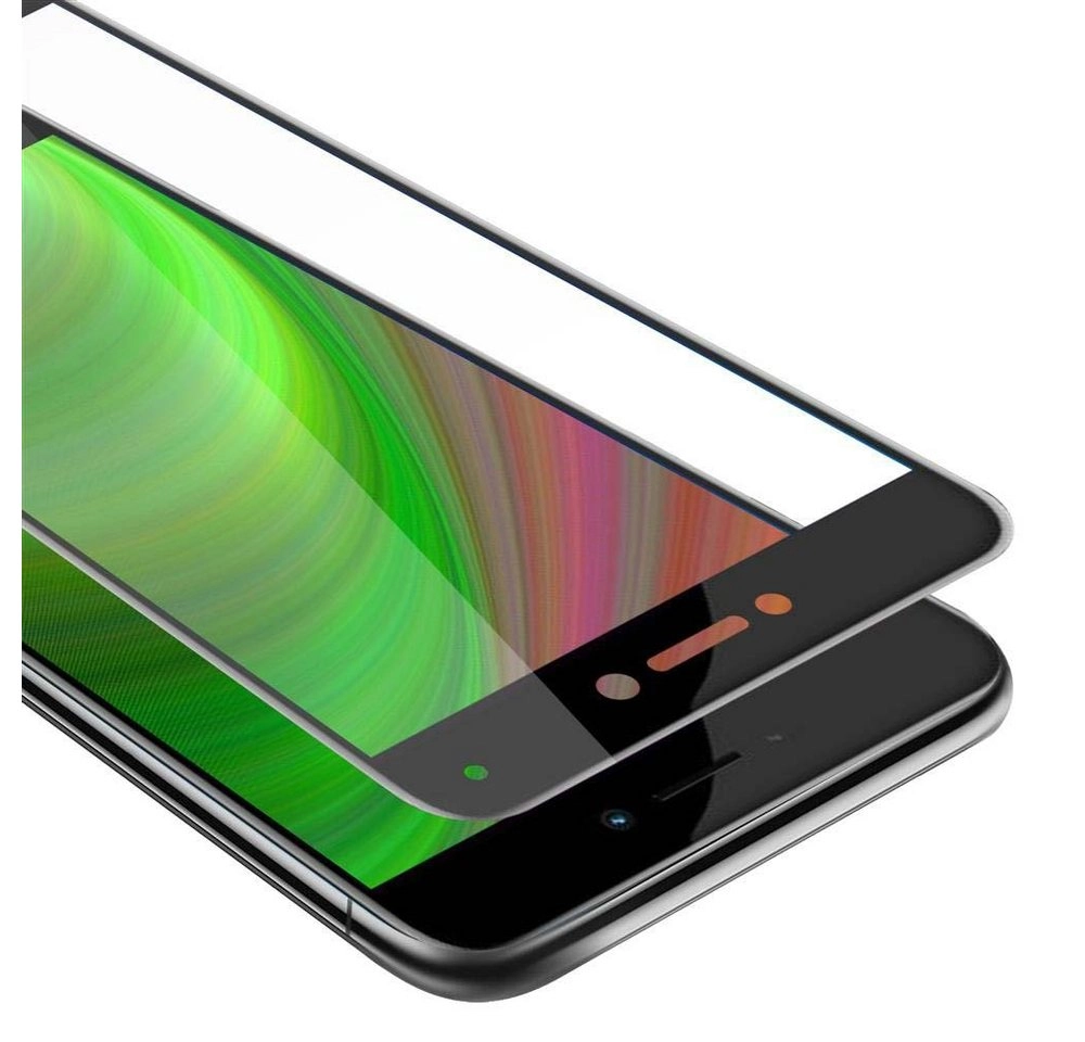 Cadorabo Vollbild Panzer Folie für Huawei NOVA LITE Schutzfolie in TRANSPARENT mit SCHWARZ Gehärtetes (Tempered) Display-Schutzglas in 9H Härte mit 3D Touch Kompatibilität