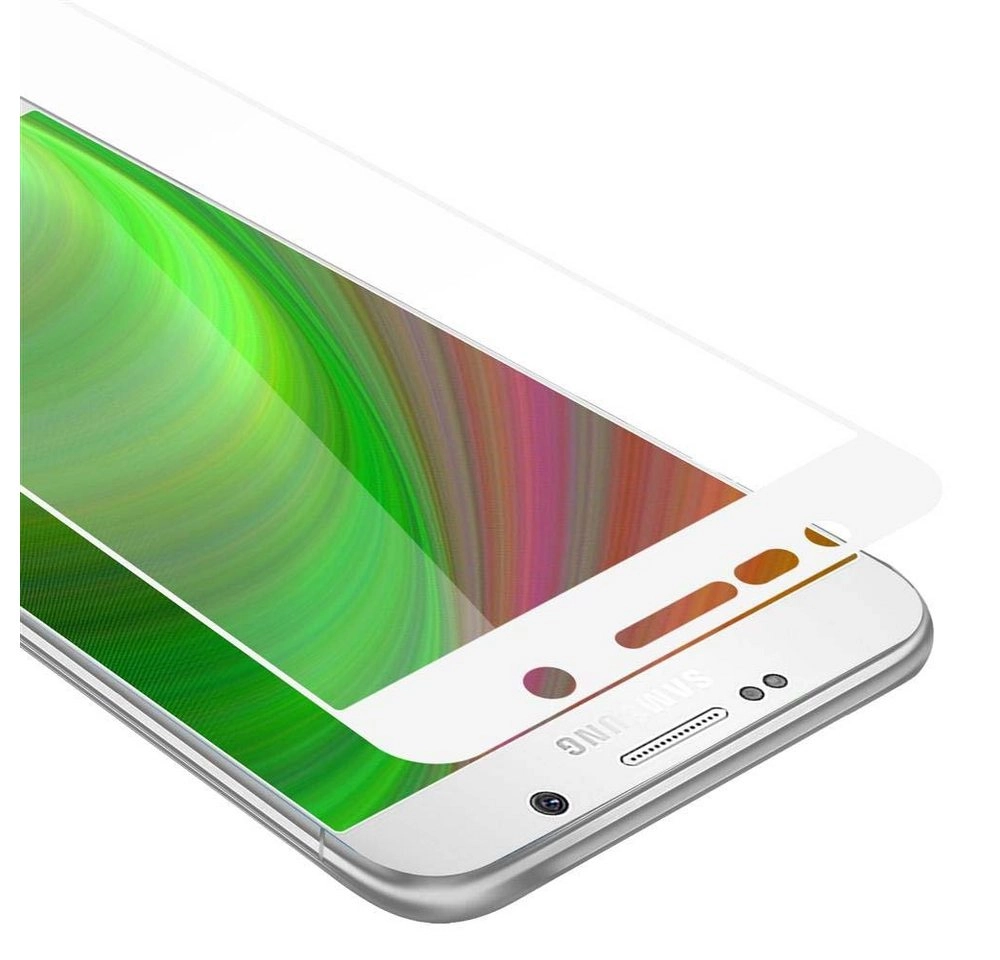 Cadorabo Vollbild Panzer Folie für Samsung Galaxy NOTE 5 Schutzfolie in TRANSPARENT mit WEISS Gehärtetes (Tempered) Display-Schutzglas in 9H Härte mit 3D Touch Kompatibilität