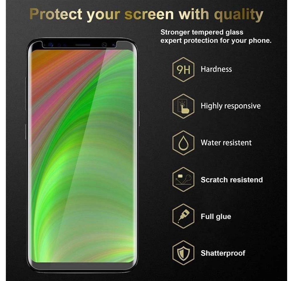 Cadorabo Panzer Folie für Samsung Galaxy S9 Schutzfolie in KRISTALL KLAR Gehärtetes (Tempered) Display-Schutzglas in 9H Härte mit 3D Touch Kompatibilität