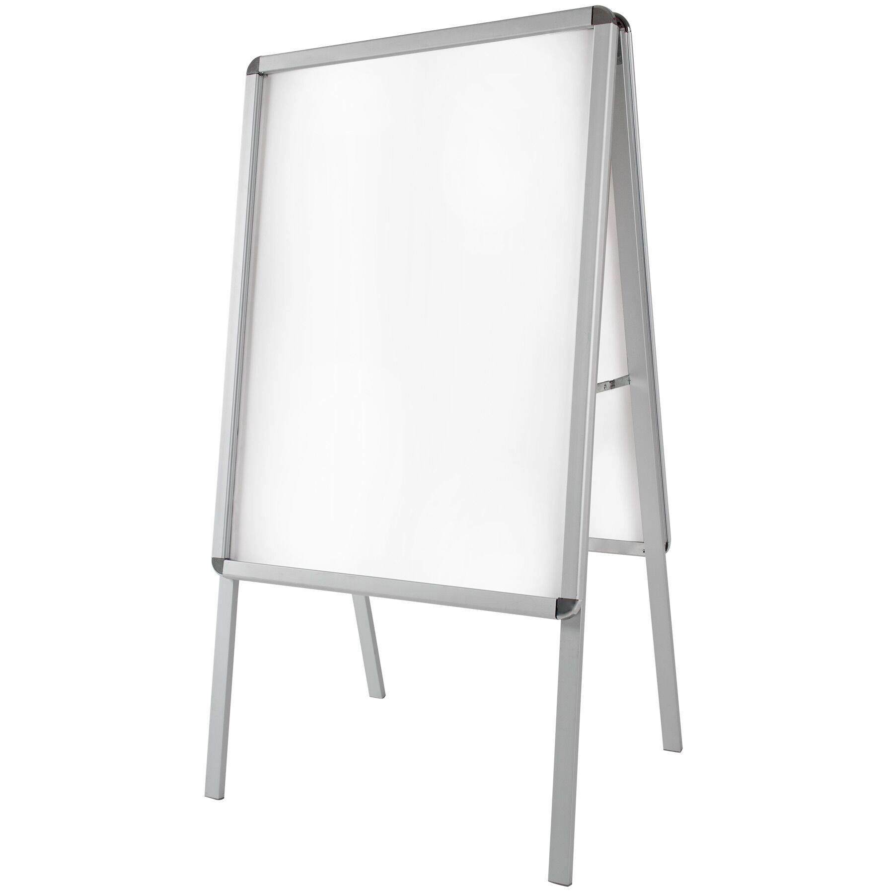 A1 Plakatständer Aluminium, doppelseitig, inkl. 2 Folien - grau
