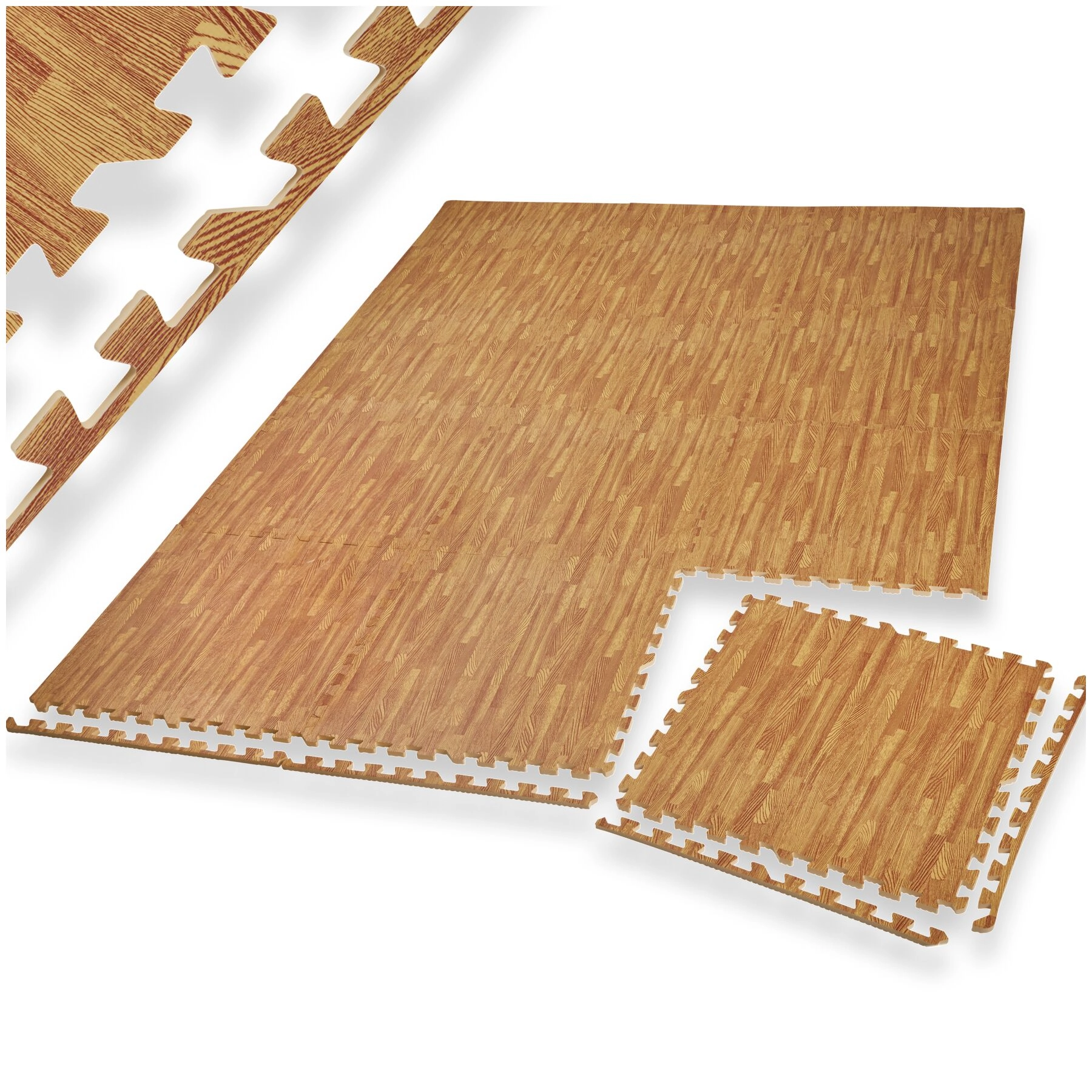 Bodenschutzmatte 12-tlg. - holzdekor