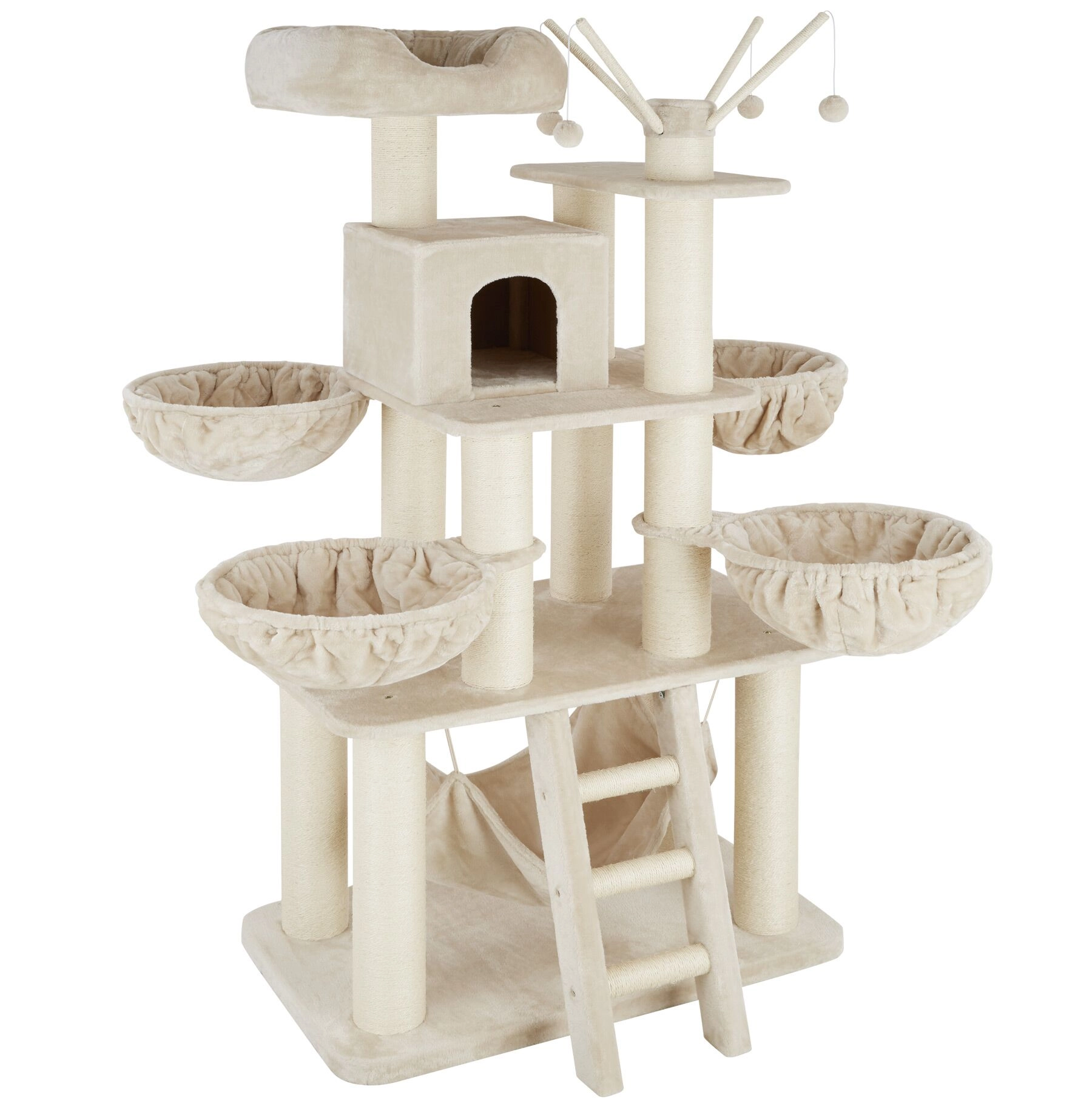 Kratzbaum Gismo 195cm - beige/weiß