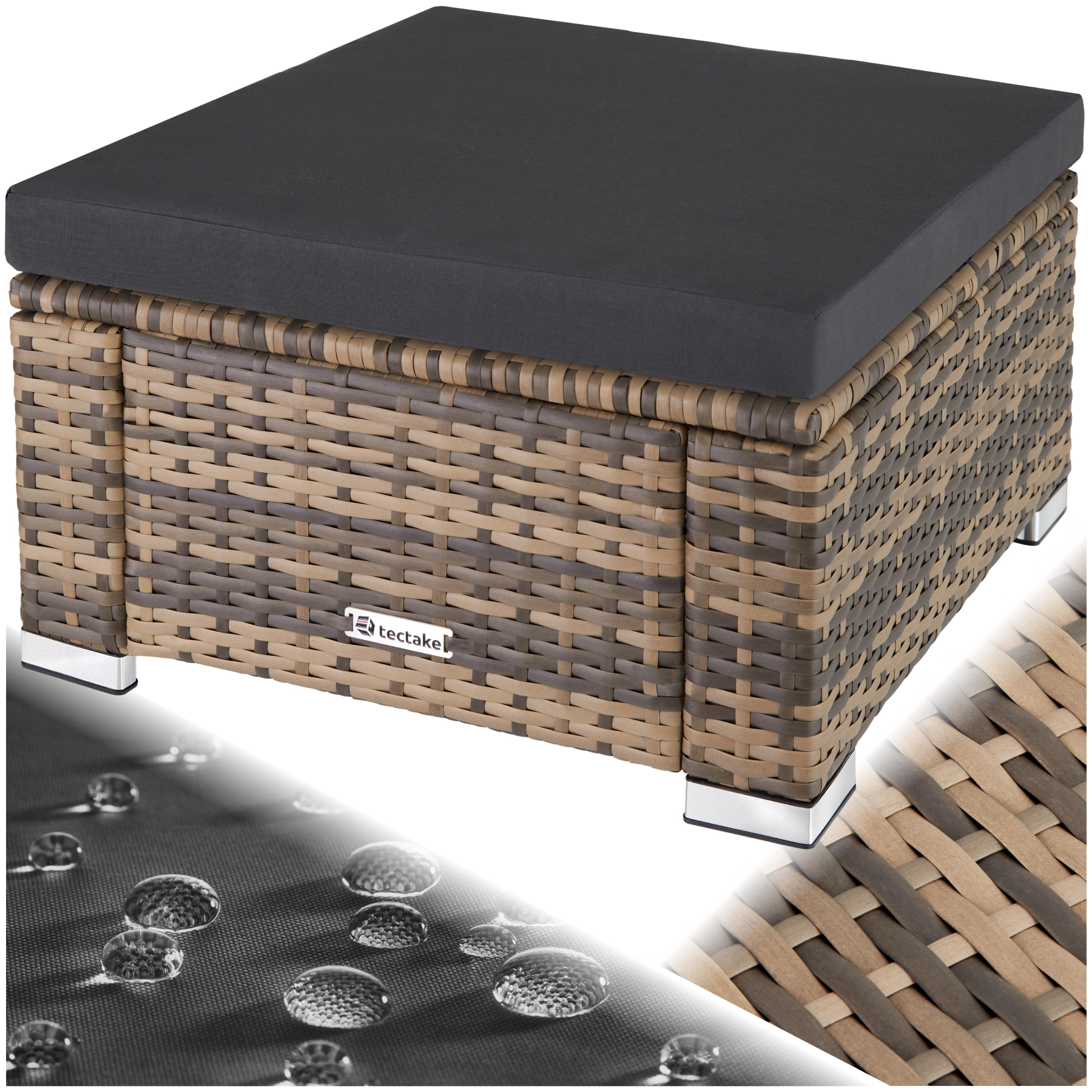 Rattan Sitzhocker - natur