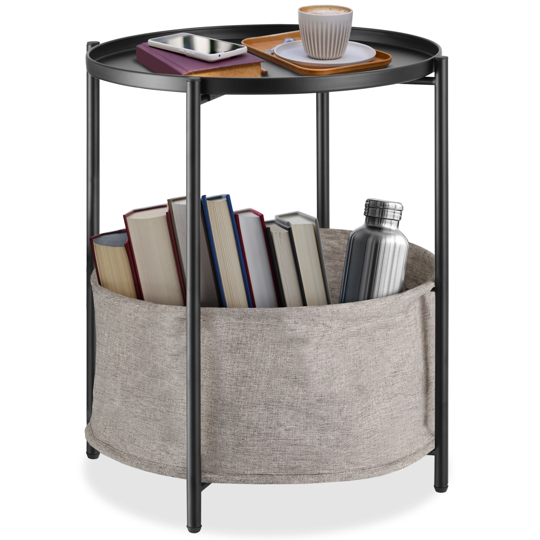 Beistelltisch Canterbury 45,5x45,5x53cm - schwarz