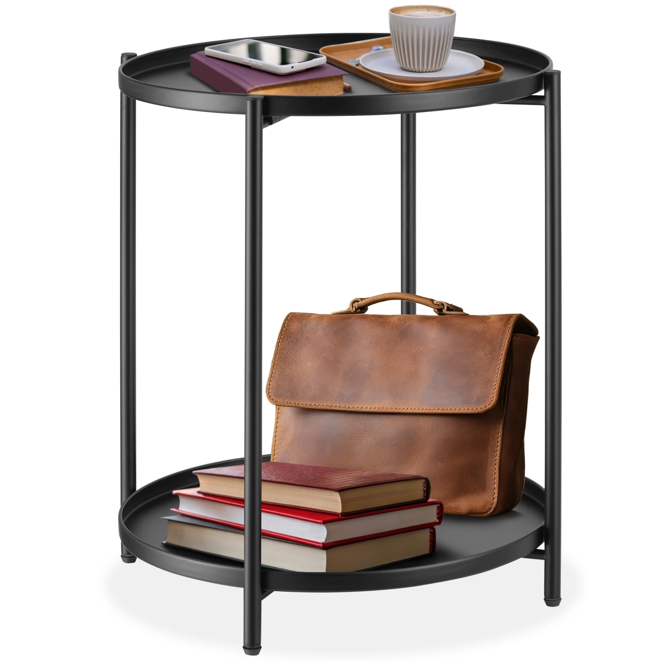 Beistelltisch Oxford 45,5x45,5x53cm - schwarz