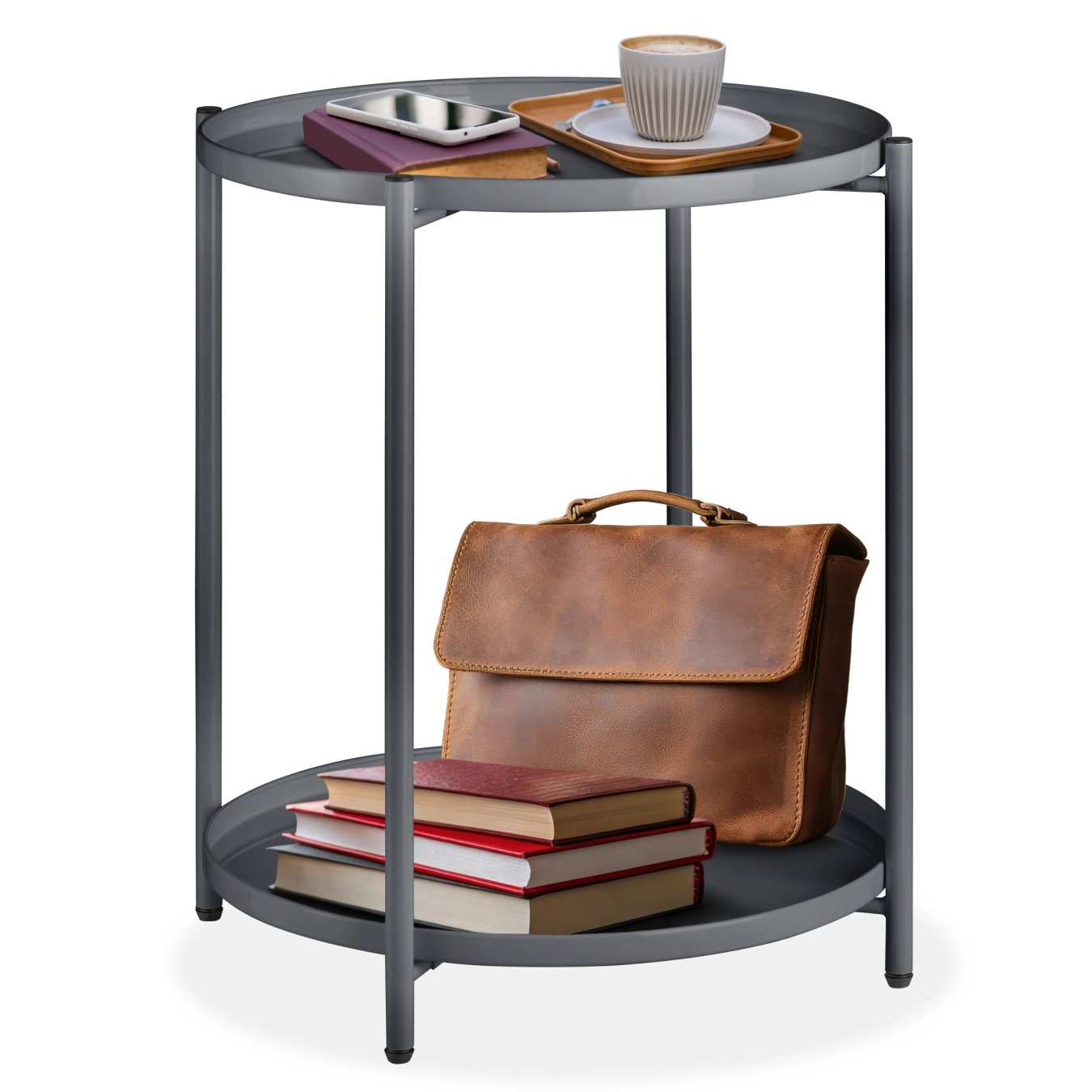 Beistelltisch Oxford 45,5x45,5x53cm - dunkelgrau