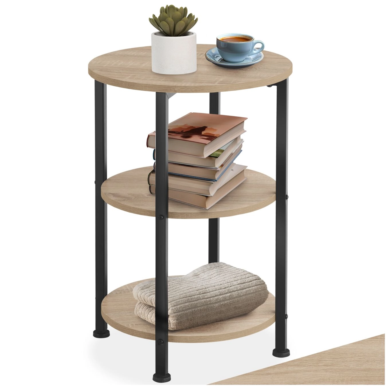 Beistelltisch Colchester 40x61cm - Industrial Holz hell, Eiche Sonoma