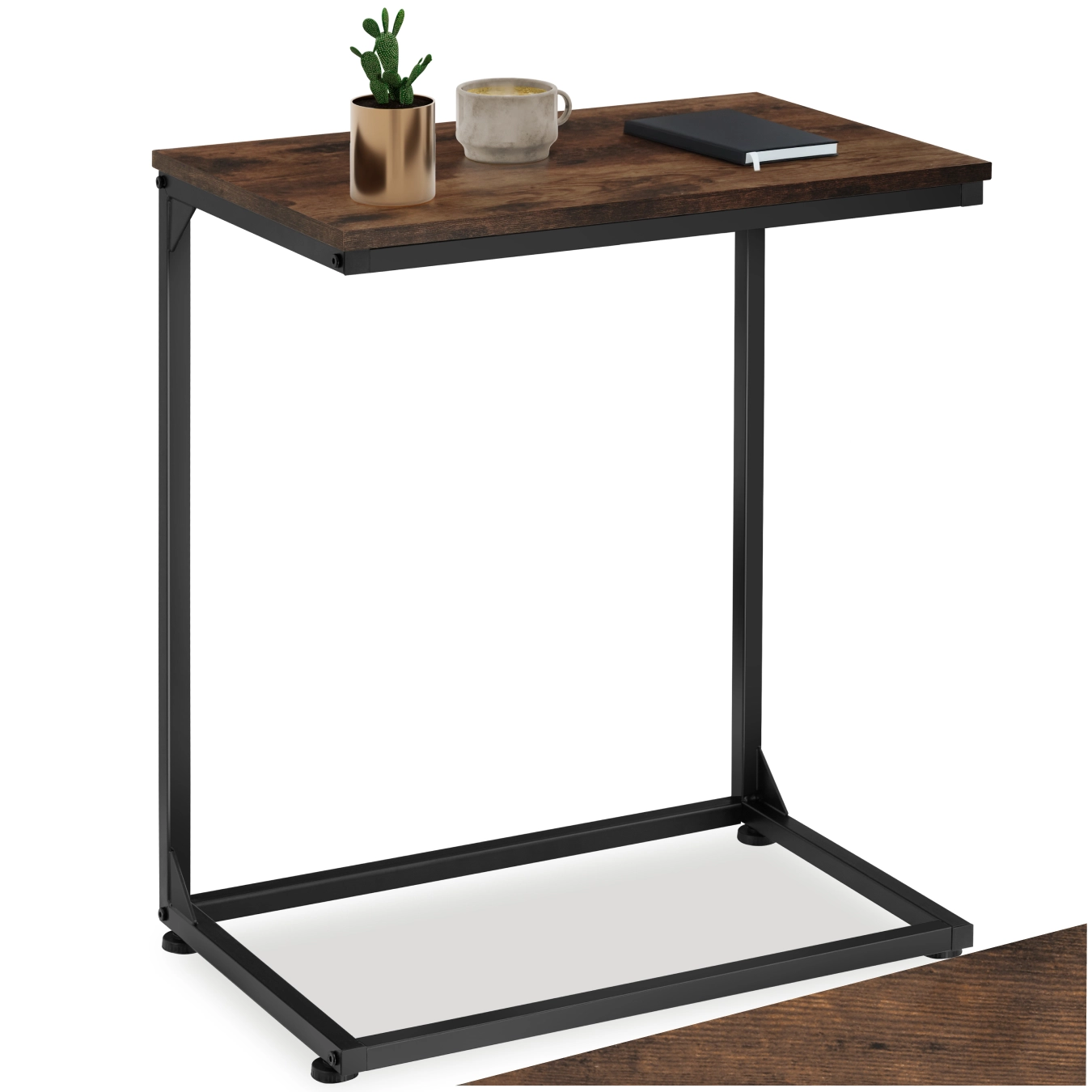 Beistelltisch Cardiff 55,5x35x67cm - Industrial Holz dunkel, rustikal
