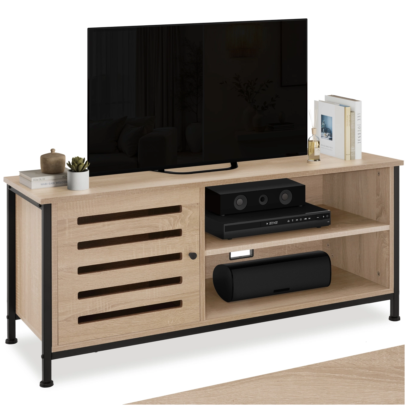 TV-Board Galway 110x41,5x50,5cm - Industrial Holz hell, Eiche Sonoma