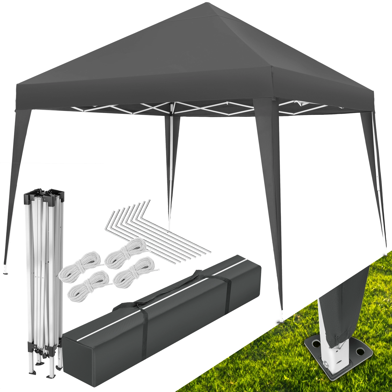 Faltbarer Pavillon Linosa 3x3 m - grau