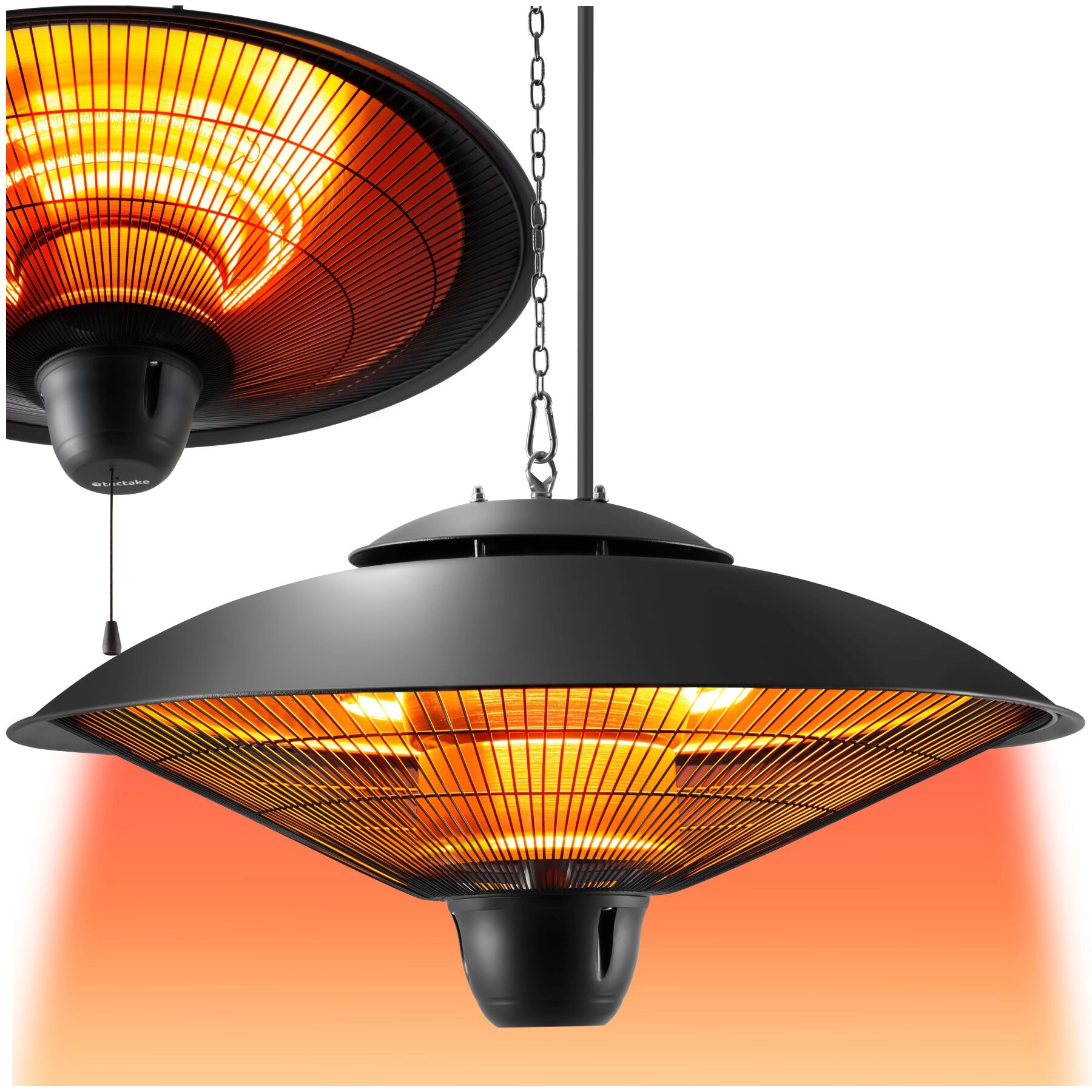 Solaris Infrarotheizstrahler Orbit 2500W, Aluminiumgehäuse - schwarz
