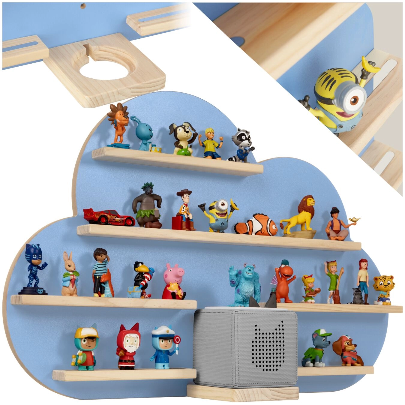 Wandregal MyLittleStory Cloud für bis zu 28 Tonies - blau